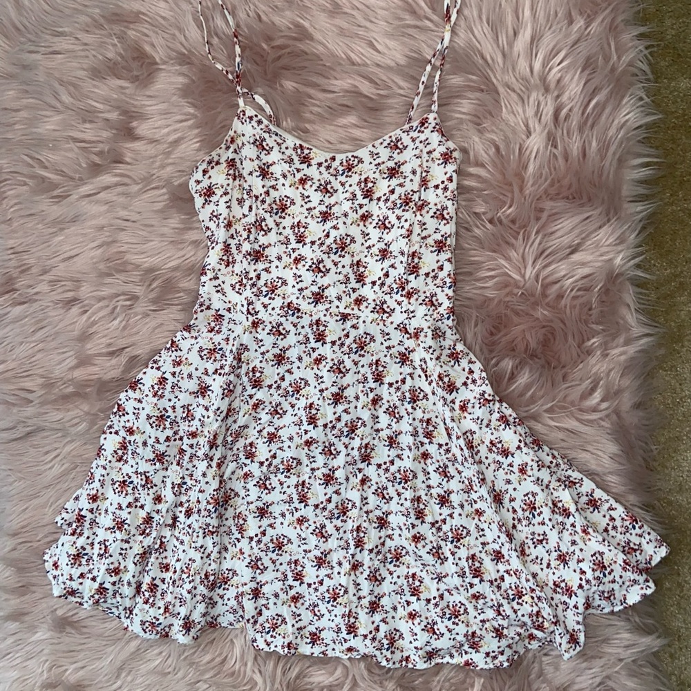 Pink and white floral sundress
